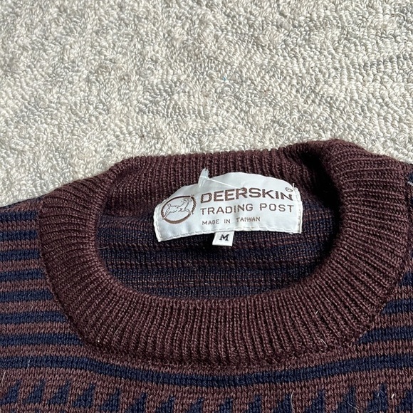 MEN’S Vintage Crew knit Brown Sweater Size Medium - Picture 3 of 6